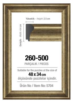 500' Lük Gümüş 48 x 34 cm (43 mm) Puzzle Çerçevesi