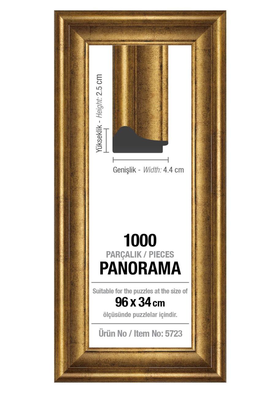 1000'Lik Panorama Altın 96 x 34 cm (43 mm) Puzzle Çerçevesi