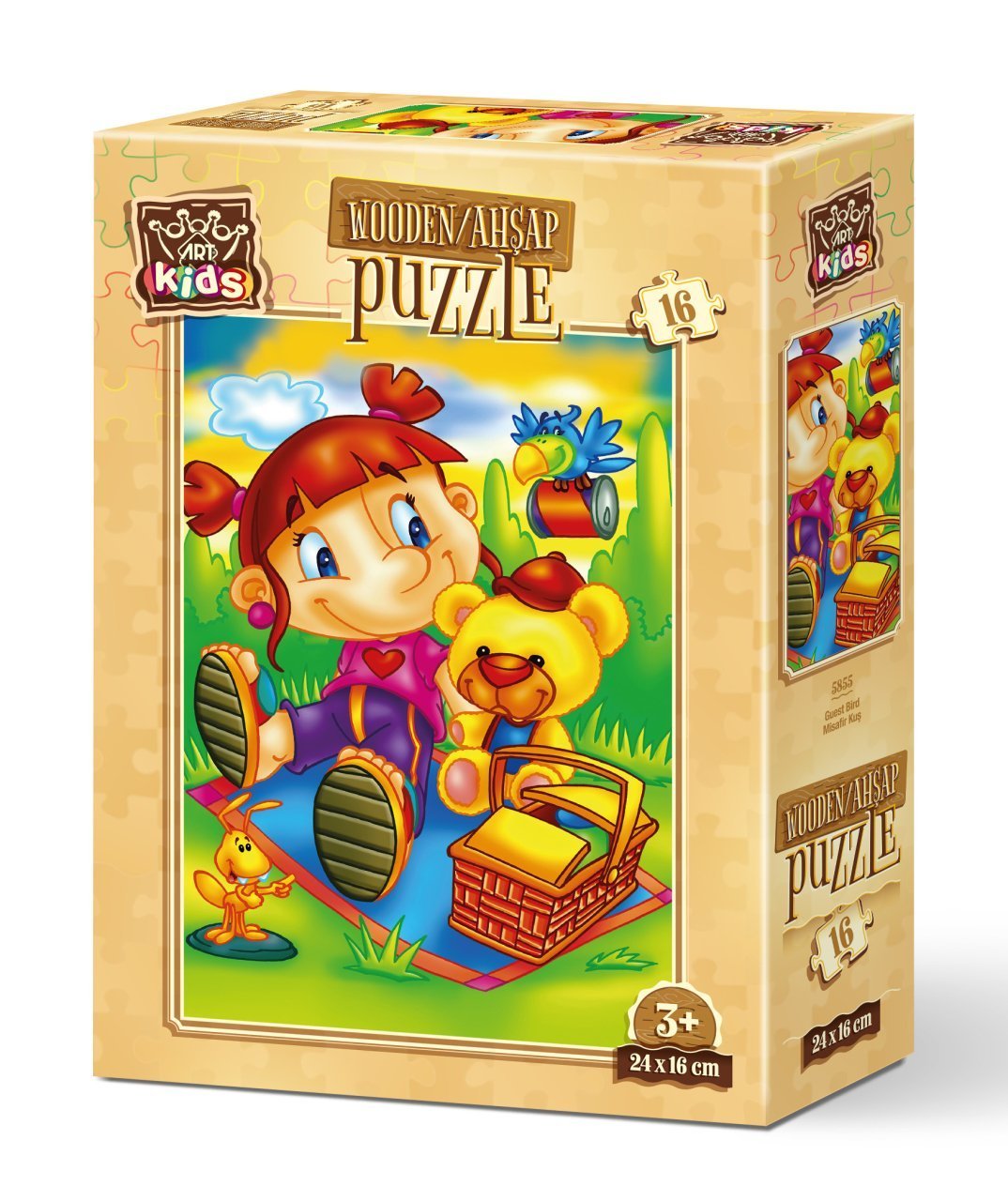 Art Kids Misafir Kuş 16 Parça Ahşap Puzzle