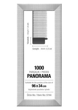 1000' Lik Panorama Beyaz 96 x 34 cm (30 mm) Puzzle Çerçevesi