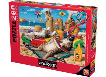 Anatolian Puzzle Kedilerin Plaj Keyfi 260 Parça Puzzle
