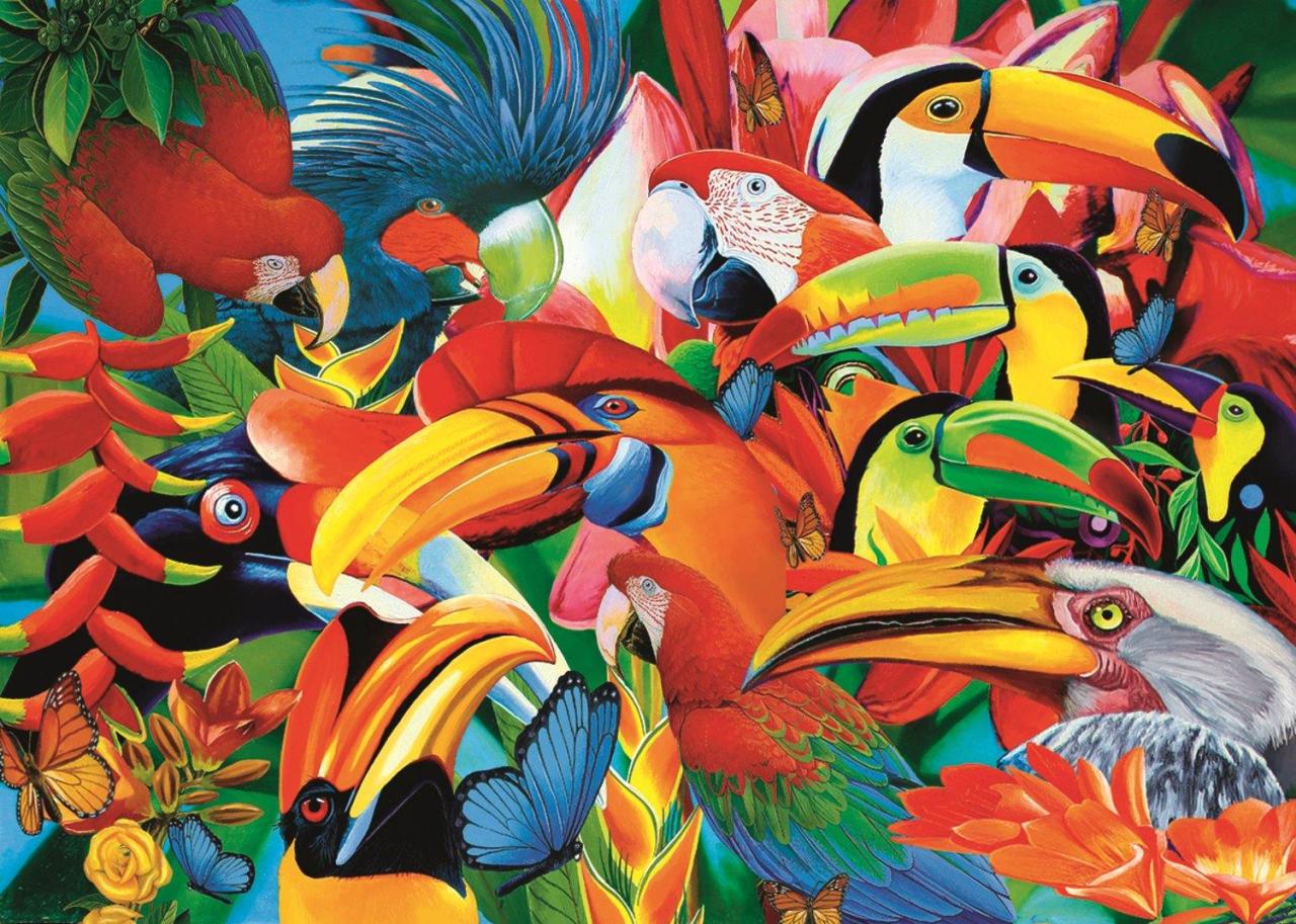 Trefl Puzzle Colourful Birds 500 Parça Puzzle