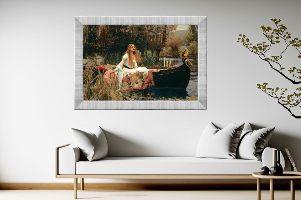 Art Tablo Shalott Leydisi, 1888 96 x 68 cm Çerçeveli Tablo