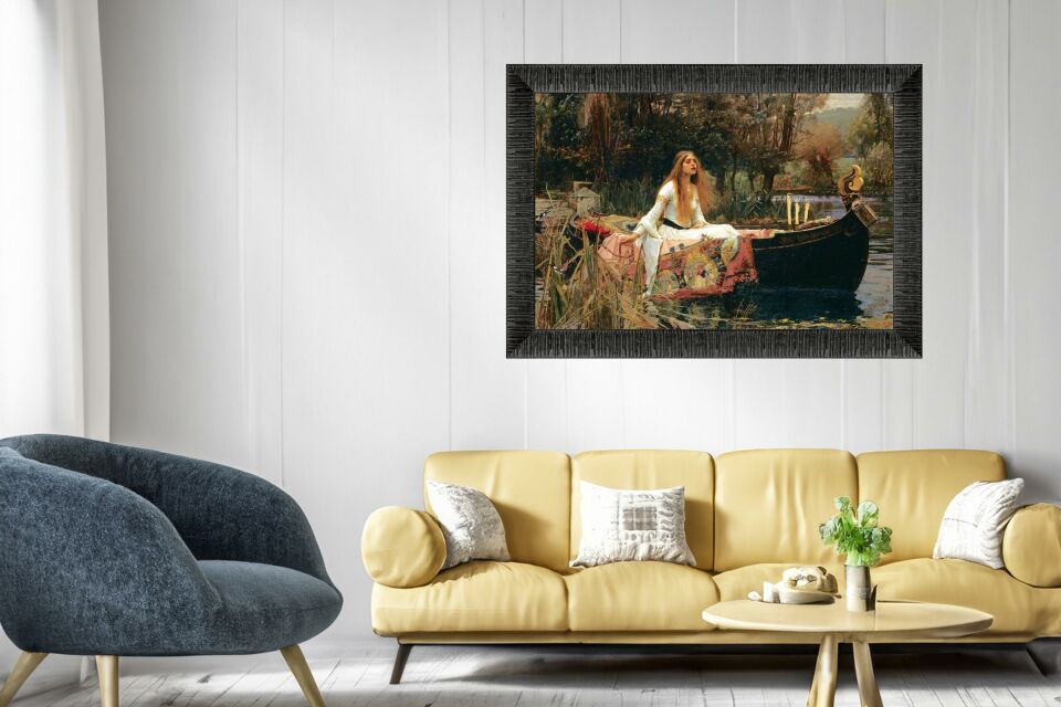 Art Tablo Shalott Leydisi, 1888 96 x 68 cm Çerçeveli Tablo