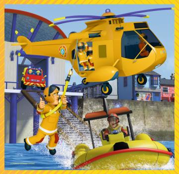 Trefl Puzzle Fireman Sam in Action 3'lü 20+36+50 Parça Yapboz