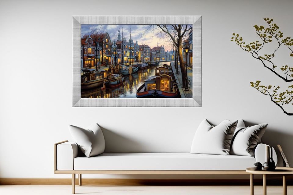 Art Tablo Kanal Işıkları 85 x 60 cm Çerçeveli Tablo