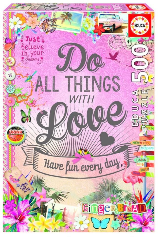 Educa Puzzle Do All The Things With Love 500 Parça Puzzle