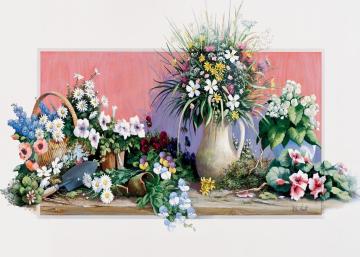 Art Puzzle Bahar Çiçekler 500 Parça Yapılmış Puzzle(48 x 34 cm)