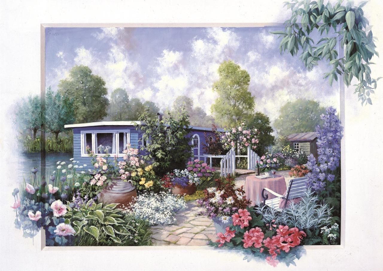Art Puzzle Çiçekli Bahçe 500 Parça Yapılmış Puzzle(48 x 34 cm)