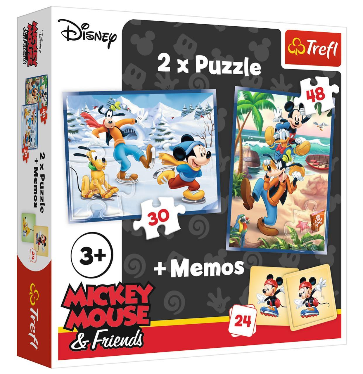 Trefl Puzzle Mickey Fun With Friends 2'li 30+48 Parça Yapboz 1 Memory Oyun