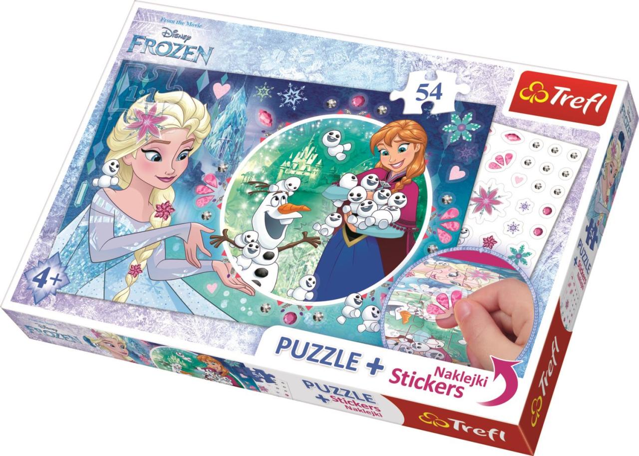 Trefl Puzzle Frozen 54 Parça Yapboz + Stickers