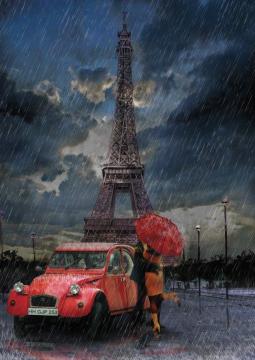 Art Puzzle Eiffel&Yağmur 1000 Parça Yapılmış Puzzle