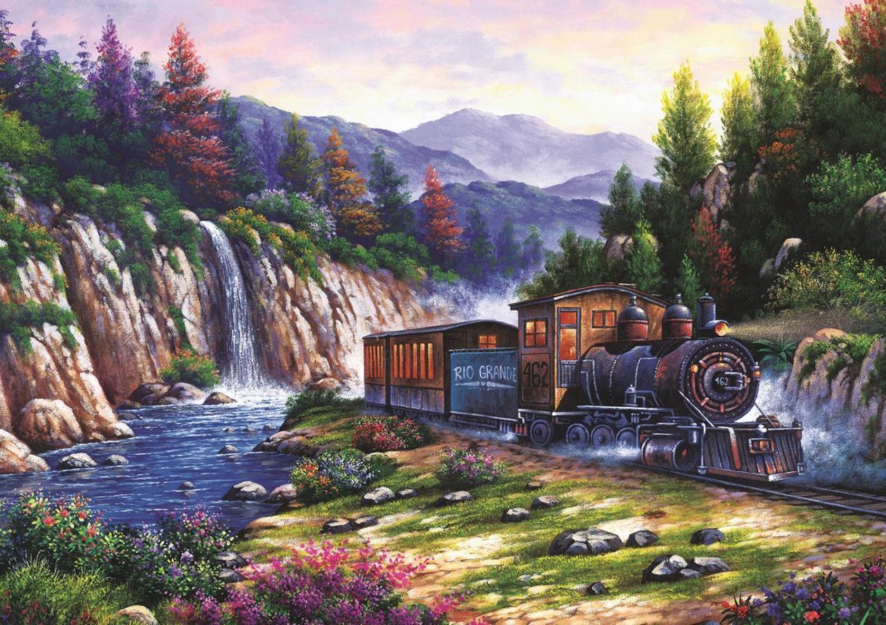 Art Puzzle Trenle Yolculuk 1000 Parça Yapılmış Puzzle(68 x 48 cm)