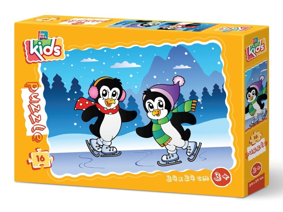 Yappuzz Patenci Penguenler 16 Parça Çoçuk Puzzle