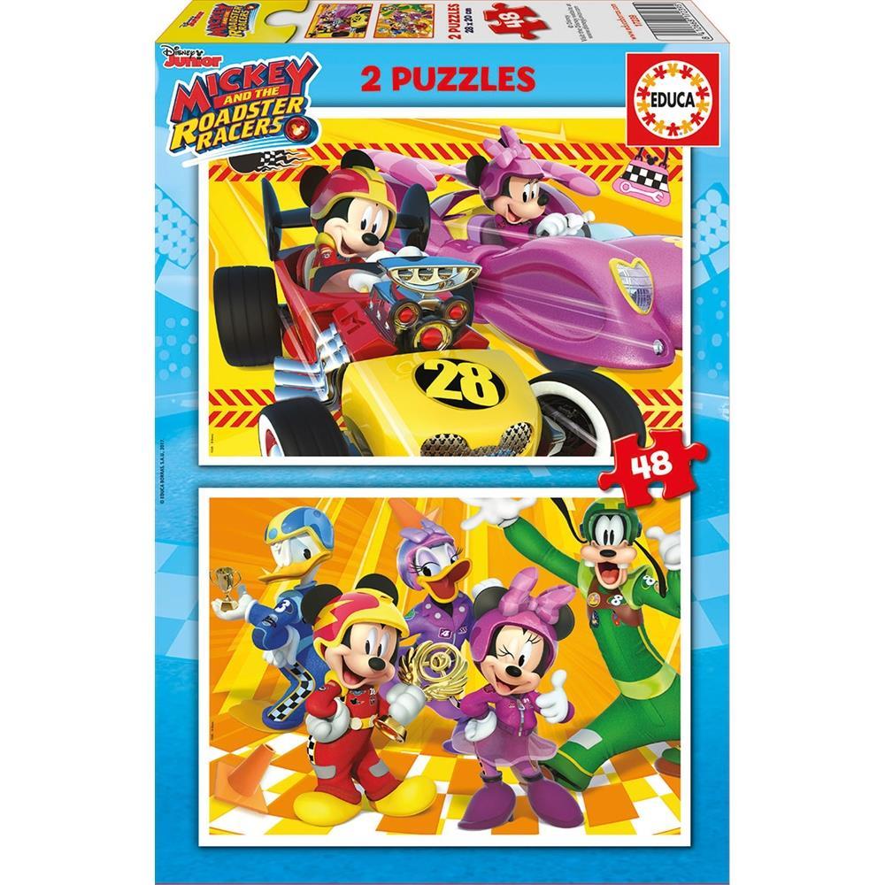 Educa Puzzle Mickey Mouse Roadstar Racers, Disney 2 X 48 Parça