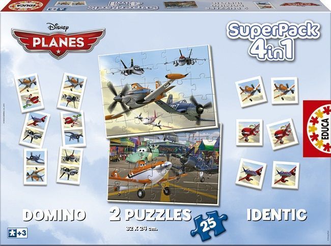 Educa Puzzle Planes Domino + Hafıza Oyunu + Puzzle