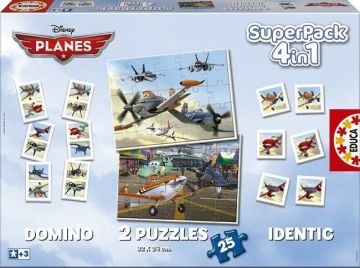 Educa Puzzle Planes Domino + Hafıza Oyunu + Puzzle