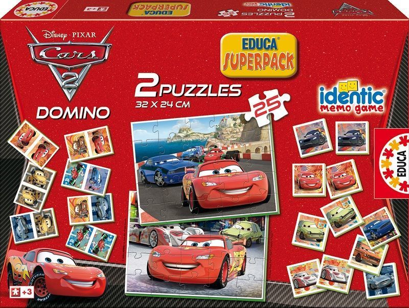 Educa Puzzle Cars Domino + Hafıza Oyunu + Puzzle