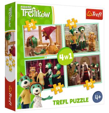 Trefl Puzzle New Friends, Treflik Family 4'lü 35+48+54+70 Parça Yapboz