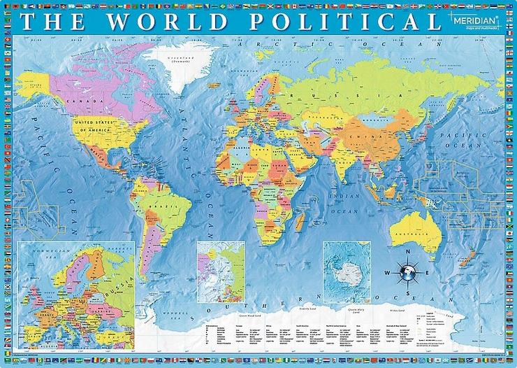 Trefl Puzzle Political Map Of The World 2000 Parça Puzzle