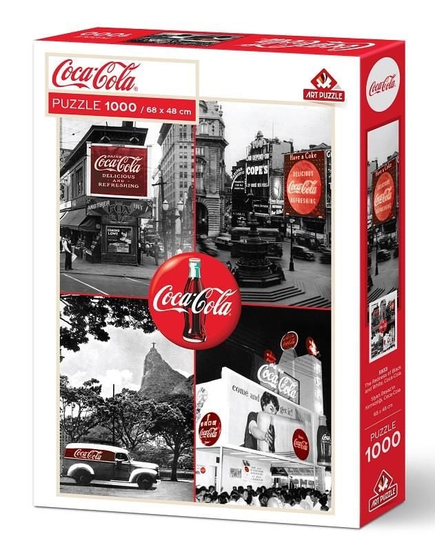 Art Puzzle Coca-Cola Siyah Beyaz'In Kırmızılığı 1000 Parça Puzzle