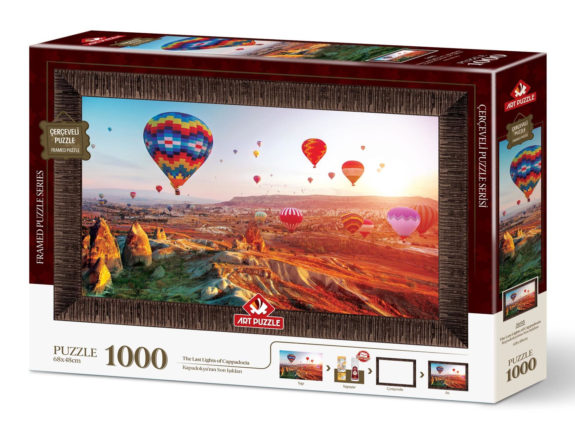 Art Puzzle Kapadokya'Nın Son Işıkları 1000 Parça Çerçeveli Puzzle