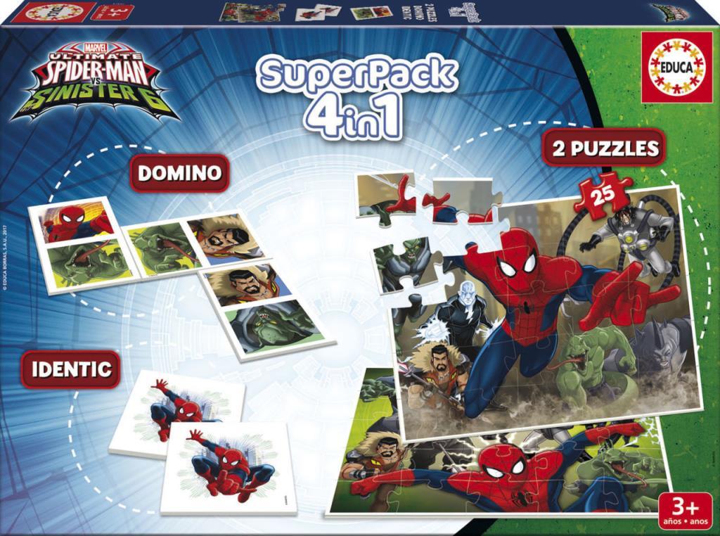 Educa Puzzle Spiderman Domino + Hafıza Oyunu + Puzzle