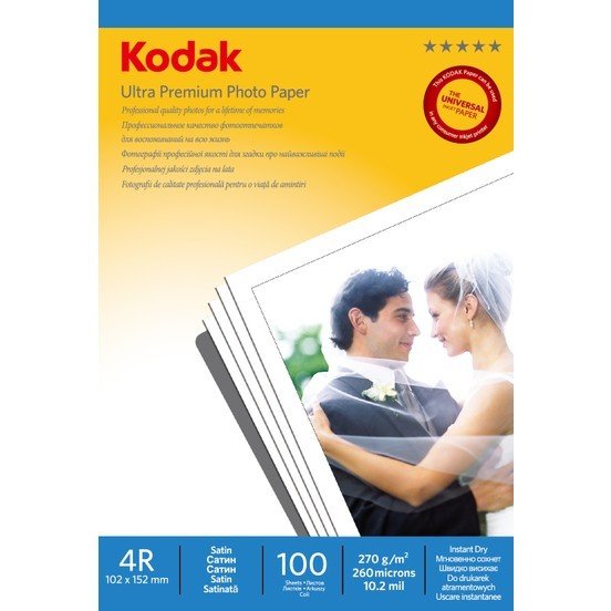 Kodak Ultra Premium Inkjet Baskı Kağıdı 4R 10x15 270 gr. Satin (Mat)
