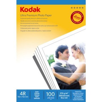 Kodak Ultra Premium Inkjet Baskı Kağıdı 4R 10x15 270 gr. Satin (Mat)