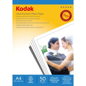 Kodak Ultra Premium Inkjet Baskı Kağıdı A4 20x30 270 gr. Satin (Mat)