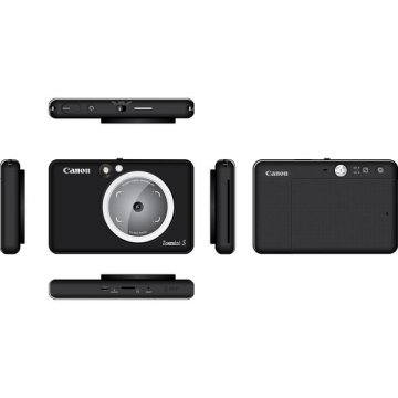 Canon Zoemini S Şipşak Fotoğraf Makinesi - Canon Eurasia Garantili - 10 Poz Film Hediyeli Siyah (Matte Black)