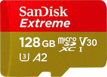 Sandisk 128 GB Micro SDXC Extreme class10 UHS - I u3 - 160 MB/s A2 Hafıza Kartı
