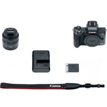 Canon EOS M50 15-45mm IS STM Aynasız Fotoğraf Makinesi - Canon Eurasia Garantili