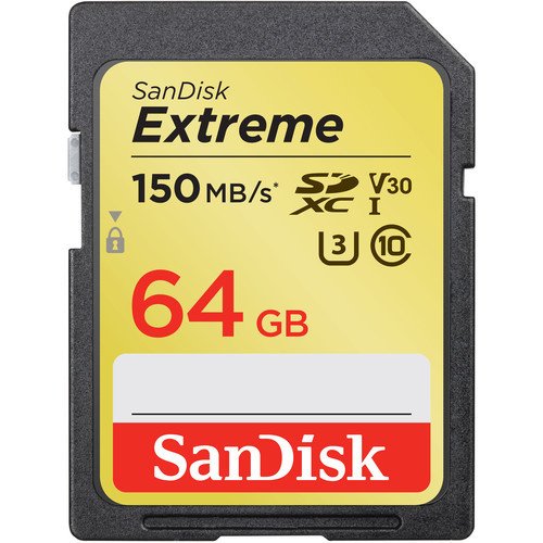 Sandisk 64 GB SDXC Extreme class10 UHS - I u3 - 150 MB/s Hafıza Kartı