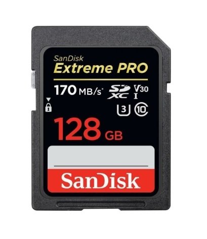 Sandisk 128 GB SDXC Extreme Pro class10 UHS - I u3 - 170 MB/s Hafıza Kartı