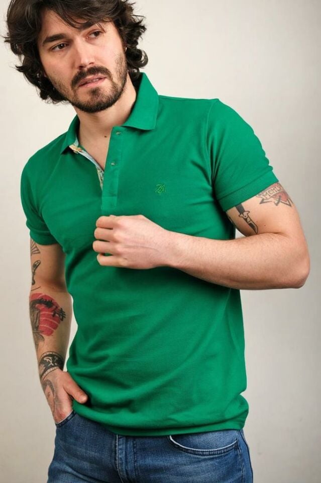 500 POLO TORTUGA EMPİRME T-SHIRT B.YESIL