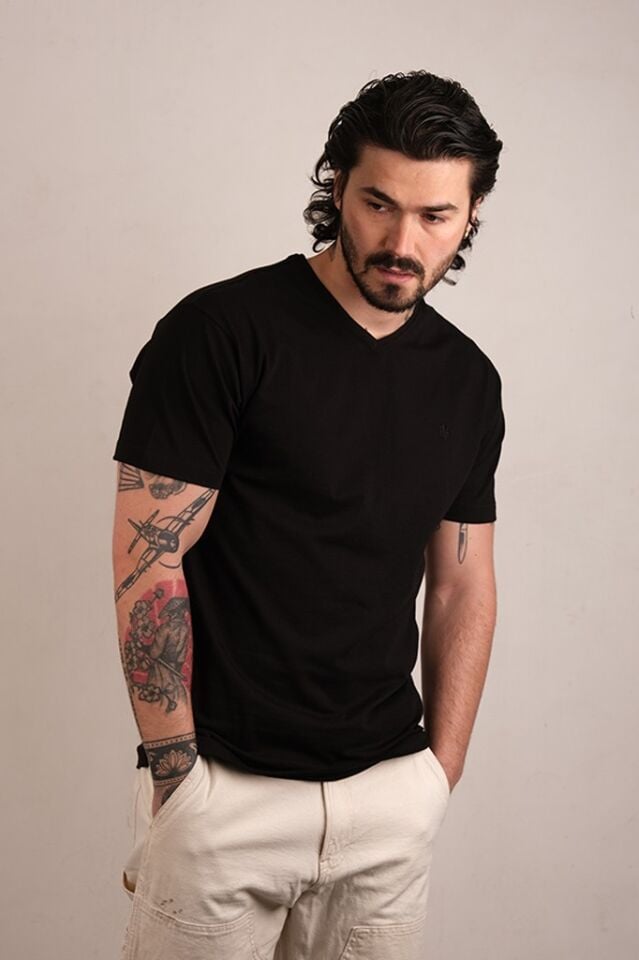 512 BASİC V YK T-SHIRT SİYAH