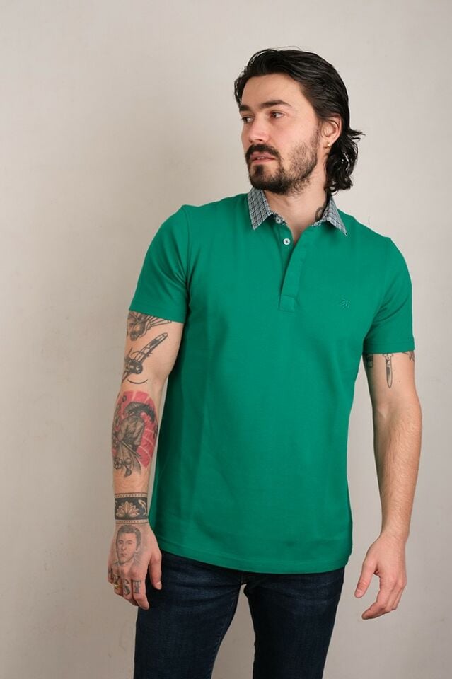 577 U/X GÖMLEK YAKA PIQUE T-SHIRT 1024/B.YEŞİL