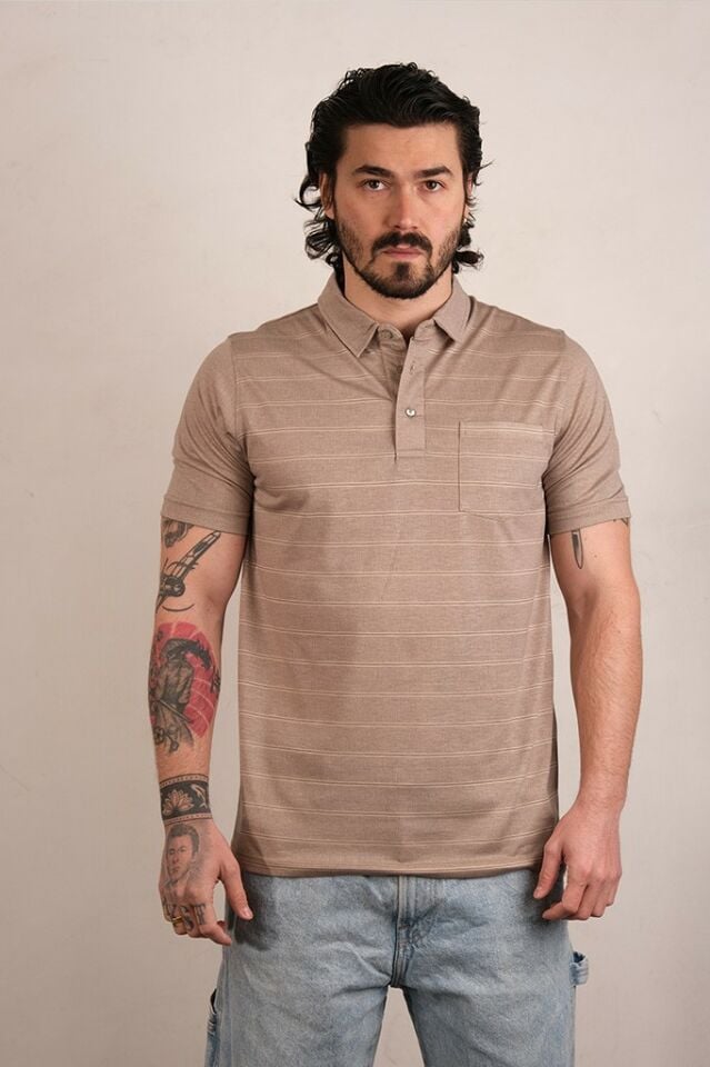 2517 MERSERİZE GÖM. YAKA T-SHIRT TAŞ
