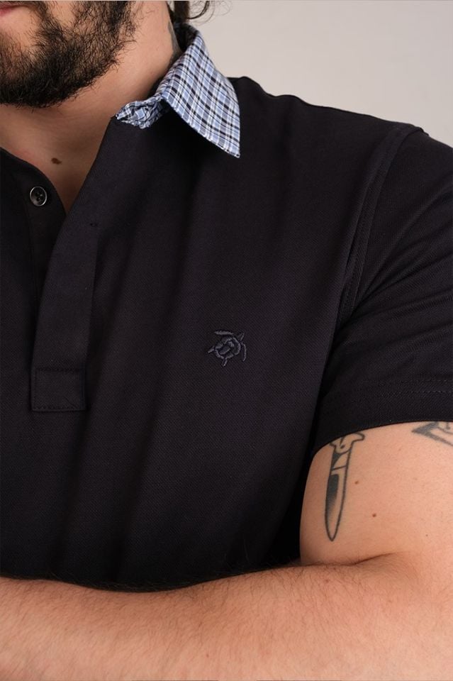 577 U/X GÖMLEK YAKA PIQUE T-SHIRT LACİVERT