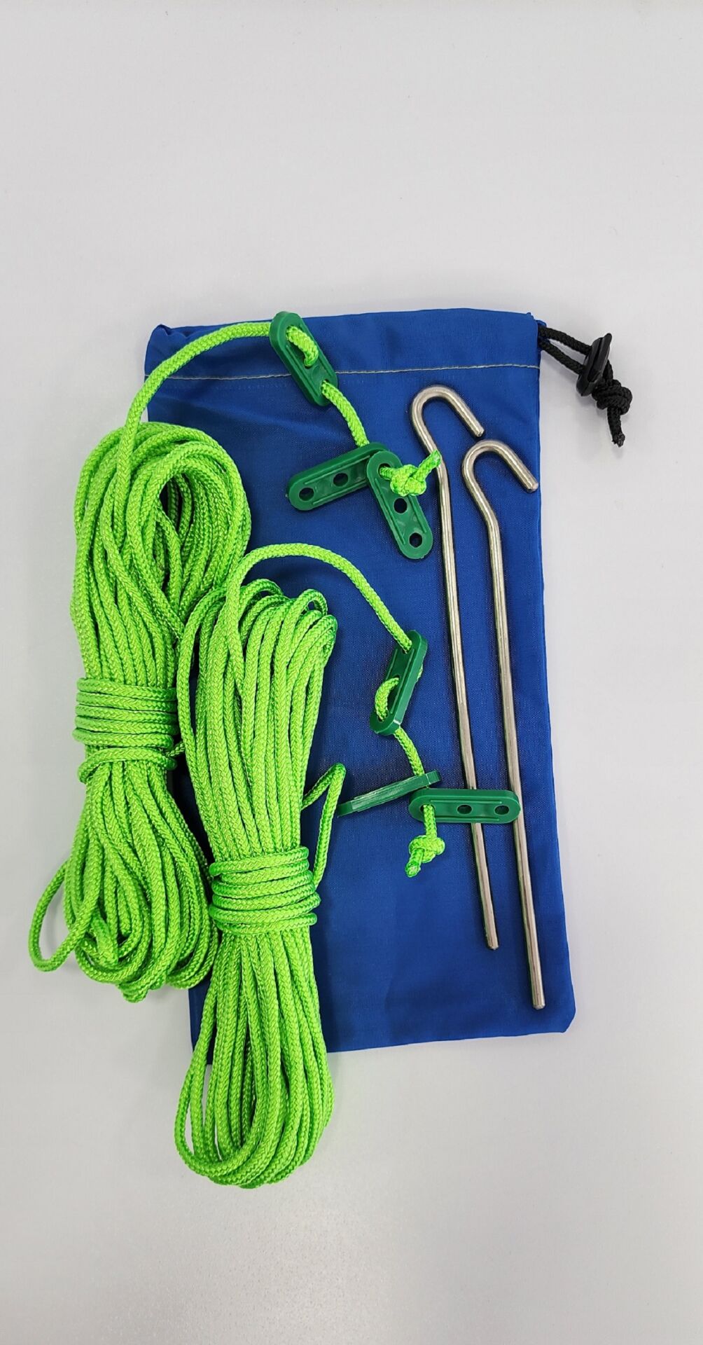 Polyester Yeşil 20 M İp + 2 Kazık + Gergi Aparatı