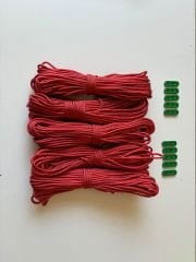 Çadır Tente ipi 20 Metre x 5 Adet-Gergi Aparatlı İp
