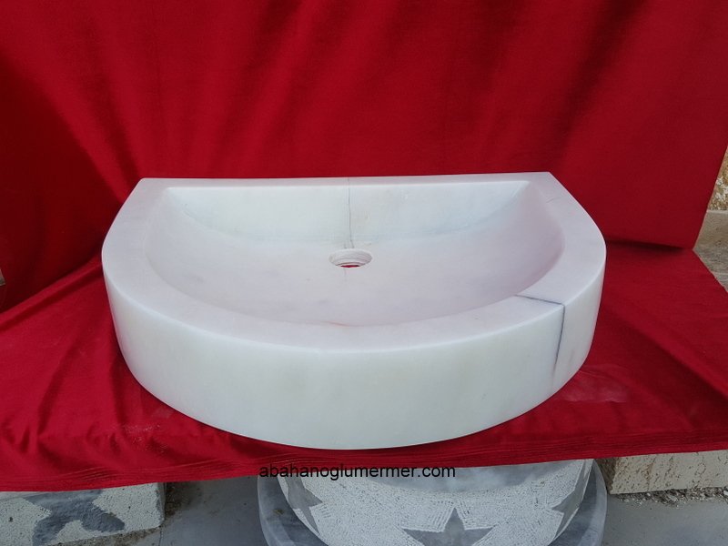 mermer lavabo,lavabo modelleri,lavabo ölçüleri : 50x40x12 cm lavabo -001