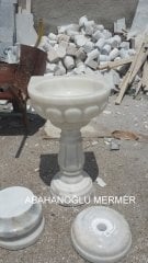 ayaklı mermer lavabo,lavabo modelleri,lavabo ölçüleri : 45x50x87 cm lavabo -034