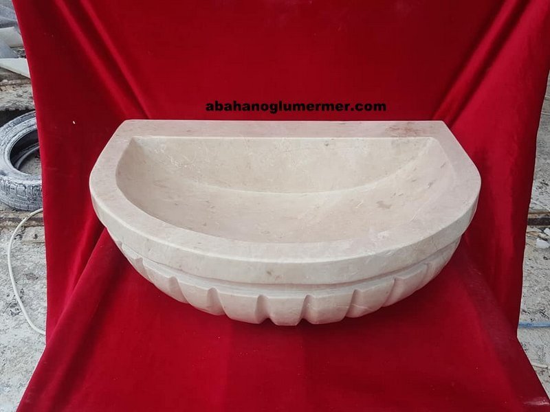 doğal taş lavabo, siyah lavabo modelleri, lavabo ölçüleri : 45x55x15 cm lavabo -057