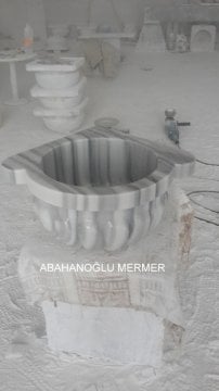 mermer kurna, hamam kurnası ölçüleri 45x45x25 cm -011