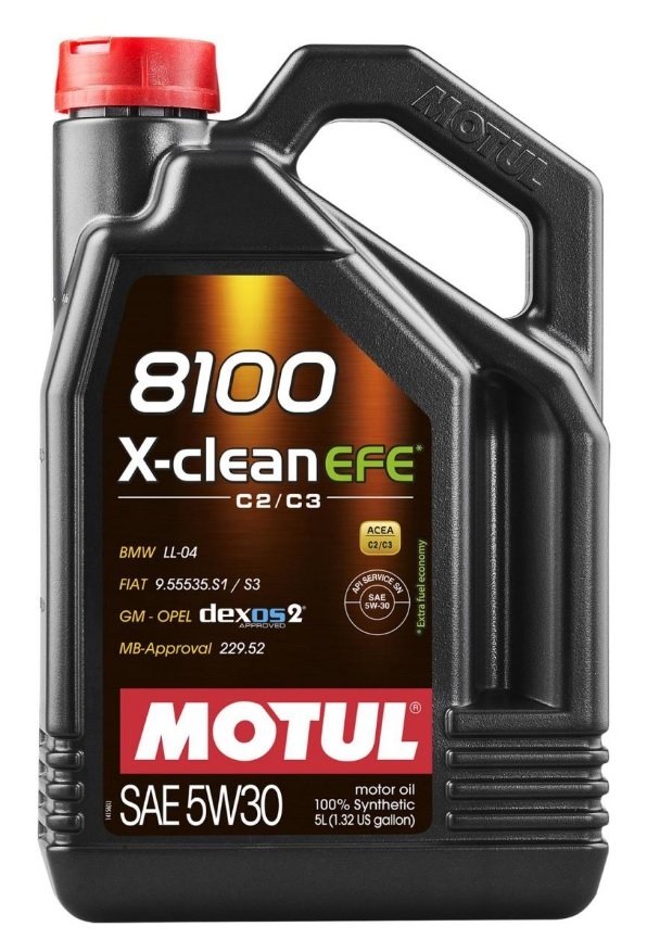 Motul 8100 X-Clean EFE 5W30 Motor Yağı 5 Lt Dexos 2 Partiküllü