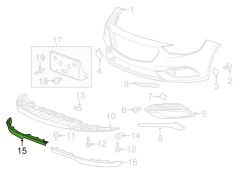 Opel İnsignia B Ön Tampon Lastiği Alt Sağ (2018 Ve Sonrası) Orjinal Gm Marka 39108220