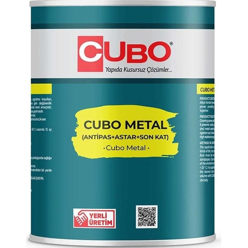 Cubo Metal Pas Boyası Siyah 0,75 Litre