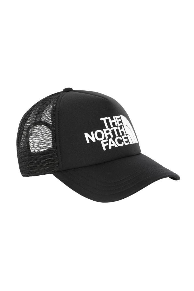 The North Face Logo Trucker Şapka Siyah/Beyaz